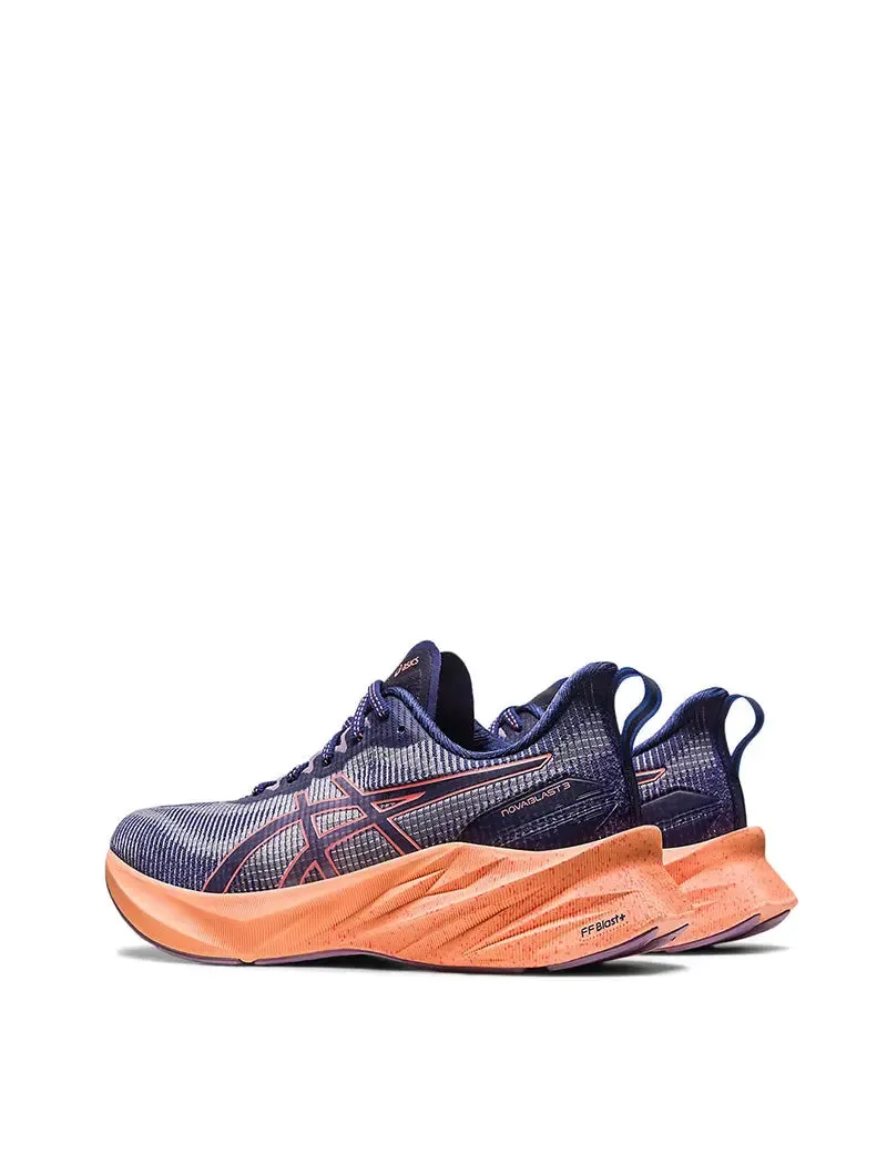 Asics Womens Novablast 3 LE Trainers Indigo Blue / Papaya