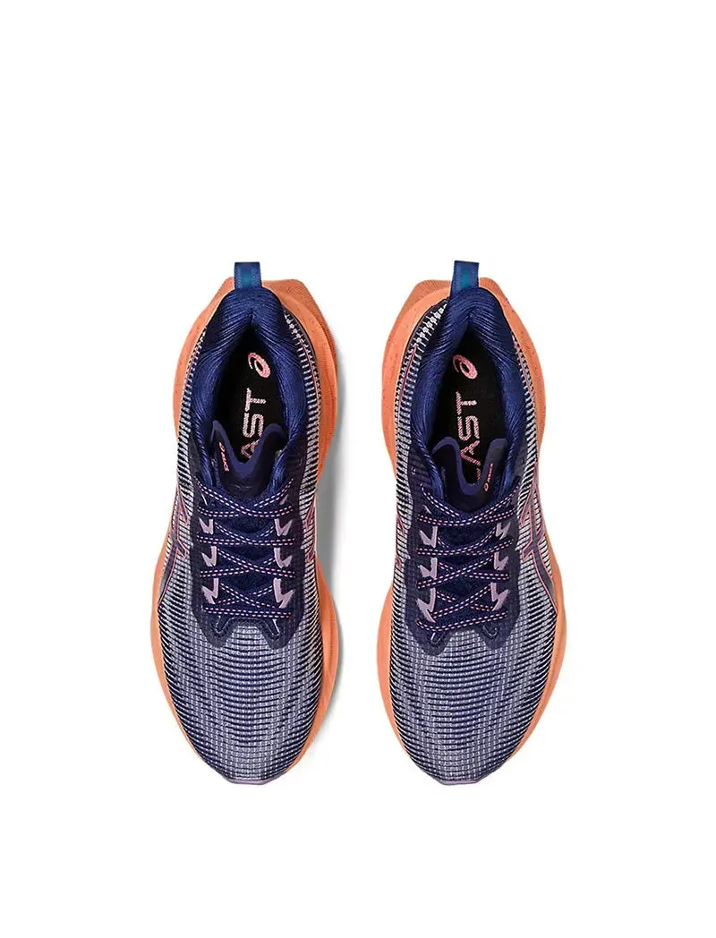 Asics Womens Novablast 3 LE Trainers Indigo Blue / Papaya