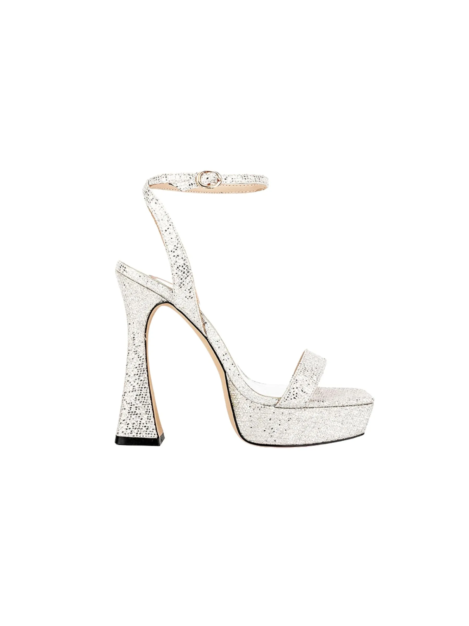 Aurelia Glitter Heels in Silver