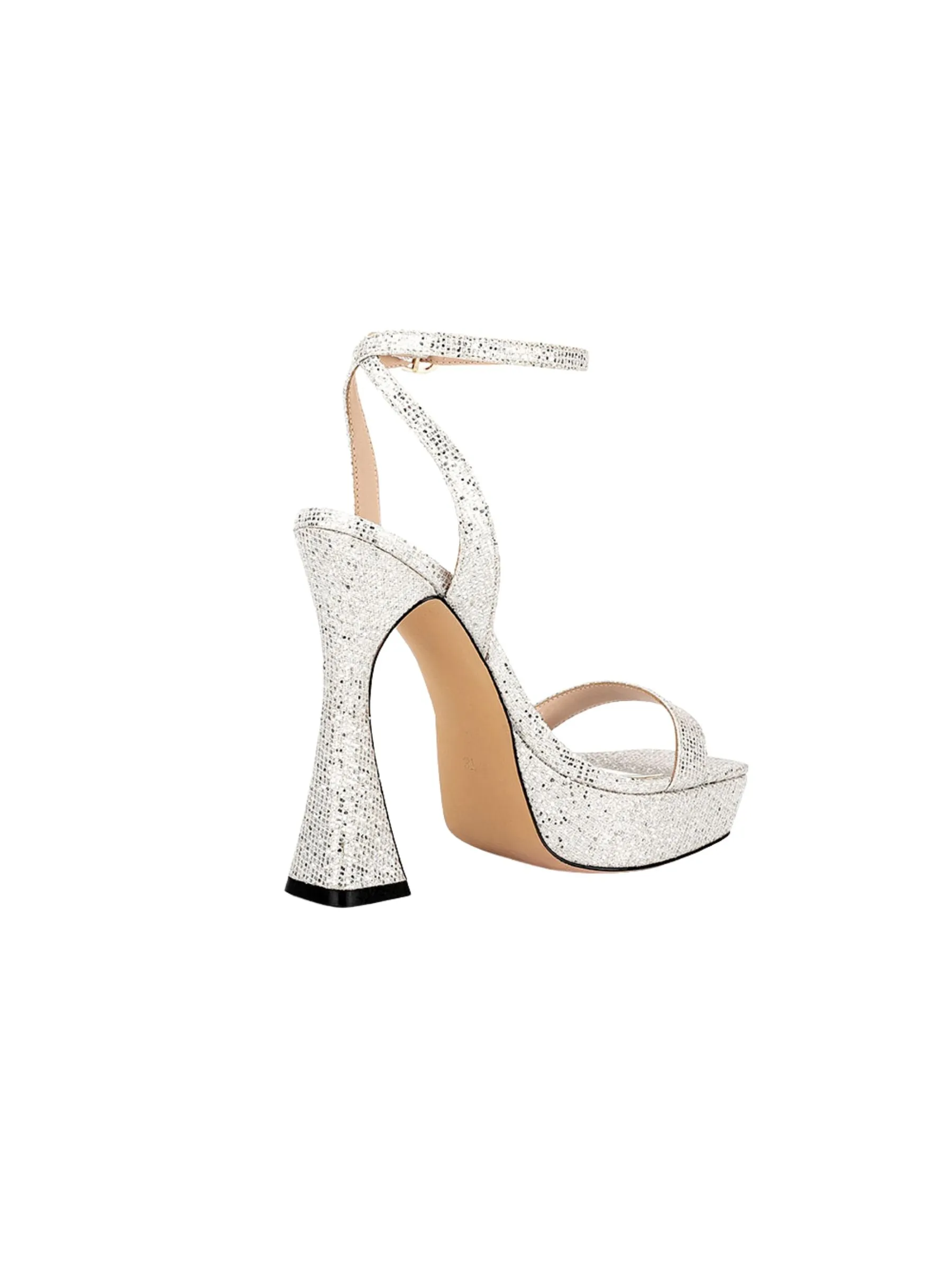 Aurelia Glitter Heels in Silver