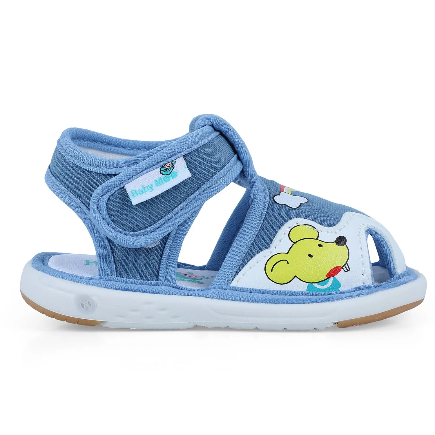 Baby Moo Rainbow Chu-Chu Sound Breathable Anti-Skid Sandals - Blue