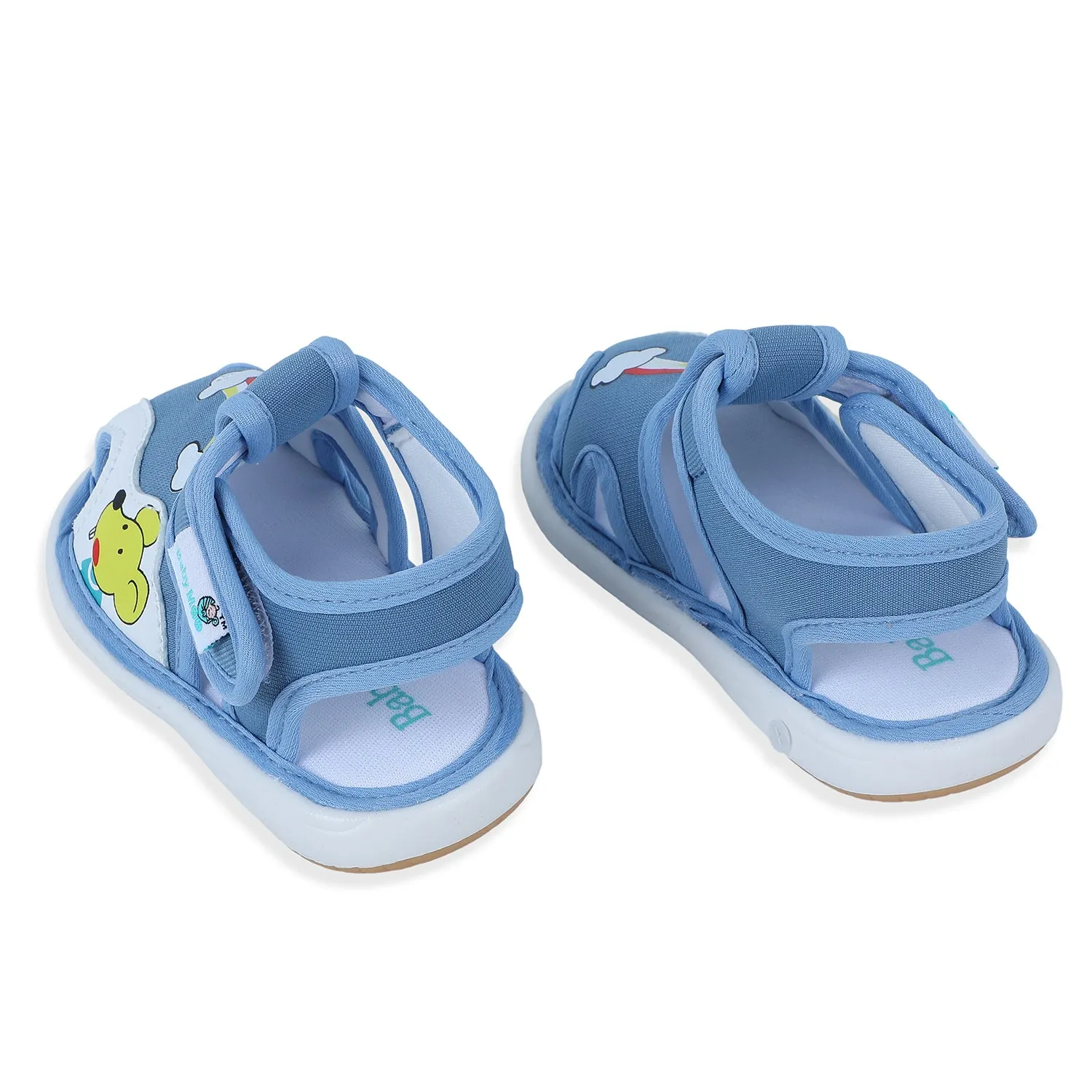 Baby Moo Rainbow Chu-Chu Sound Breathable Anti-Skid Sandals - Blue