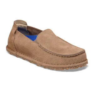 Birkenstock Utti Deep Blue Slip On Loafer (Women) - Taupe Suede