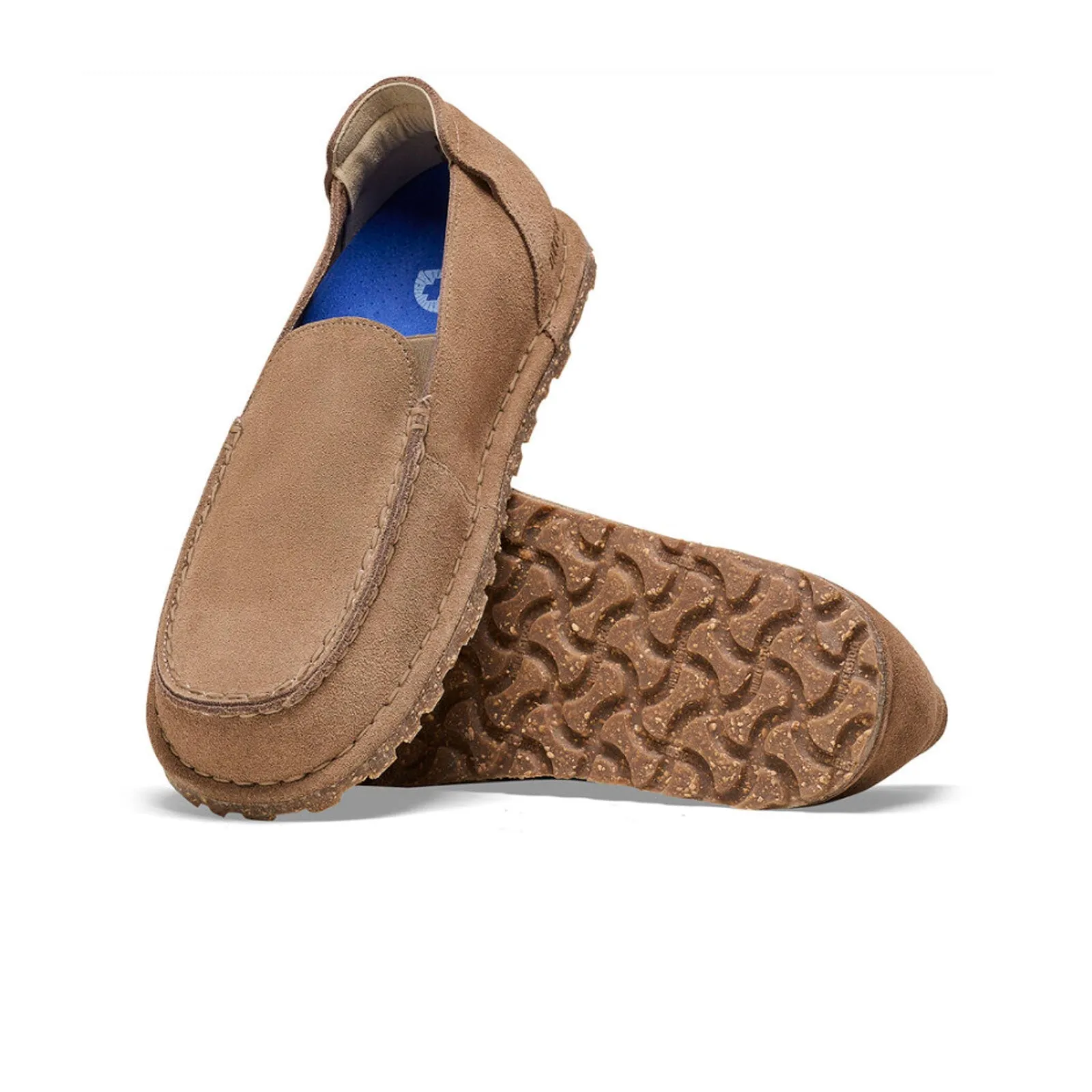 Birkenstock Utti Deep Blue Slip On Loafer (Women) - Taupe Suede