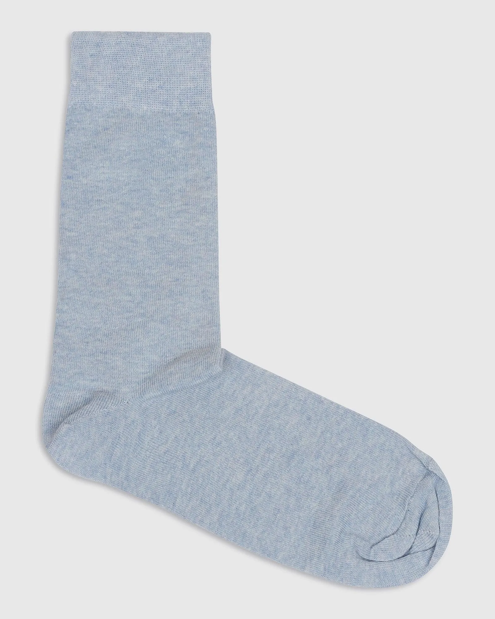 Cotton Light Blue Solid Socks - Samu