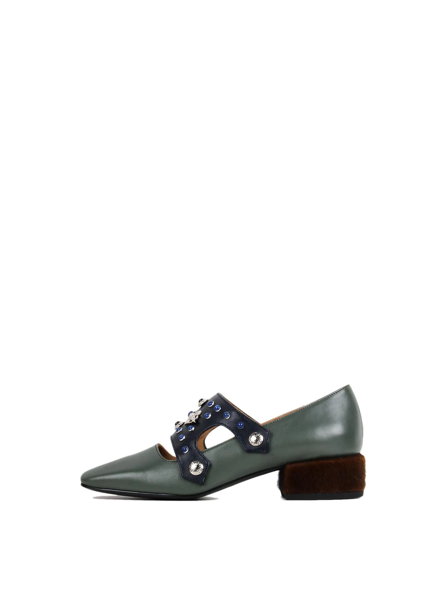 Cut Out Monk Shoe Khaki