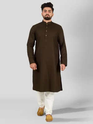 Dark Brown Kurta Set | Azania