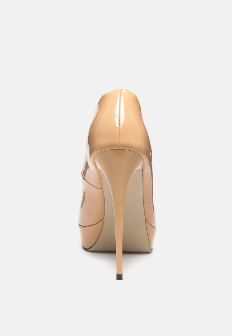 FAUSTINE Latte Stiletto Pump Sandals