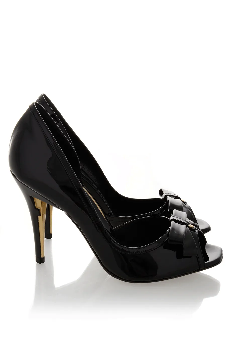 FENDI SPUNTATA Vernice Bow Peep Toe