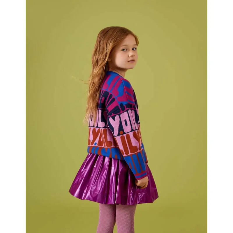 Girls Purple Shield Skirt