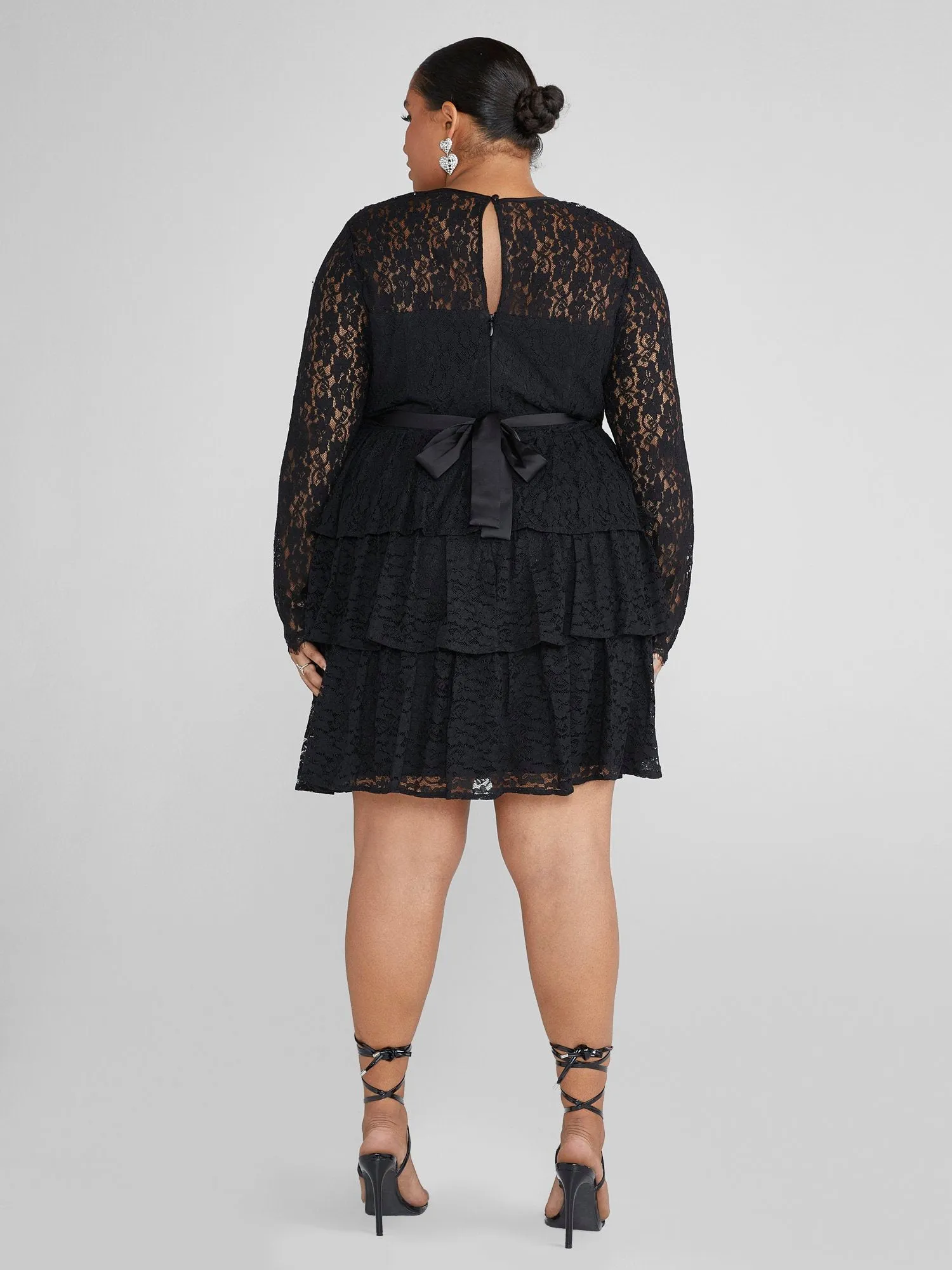 Helena Cutout Belted Lace Dress