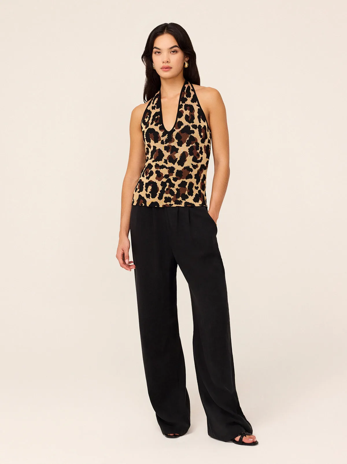 Janie Leopard Knit Top