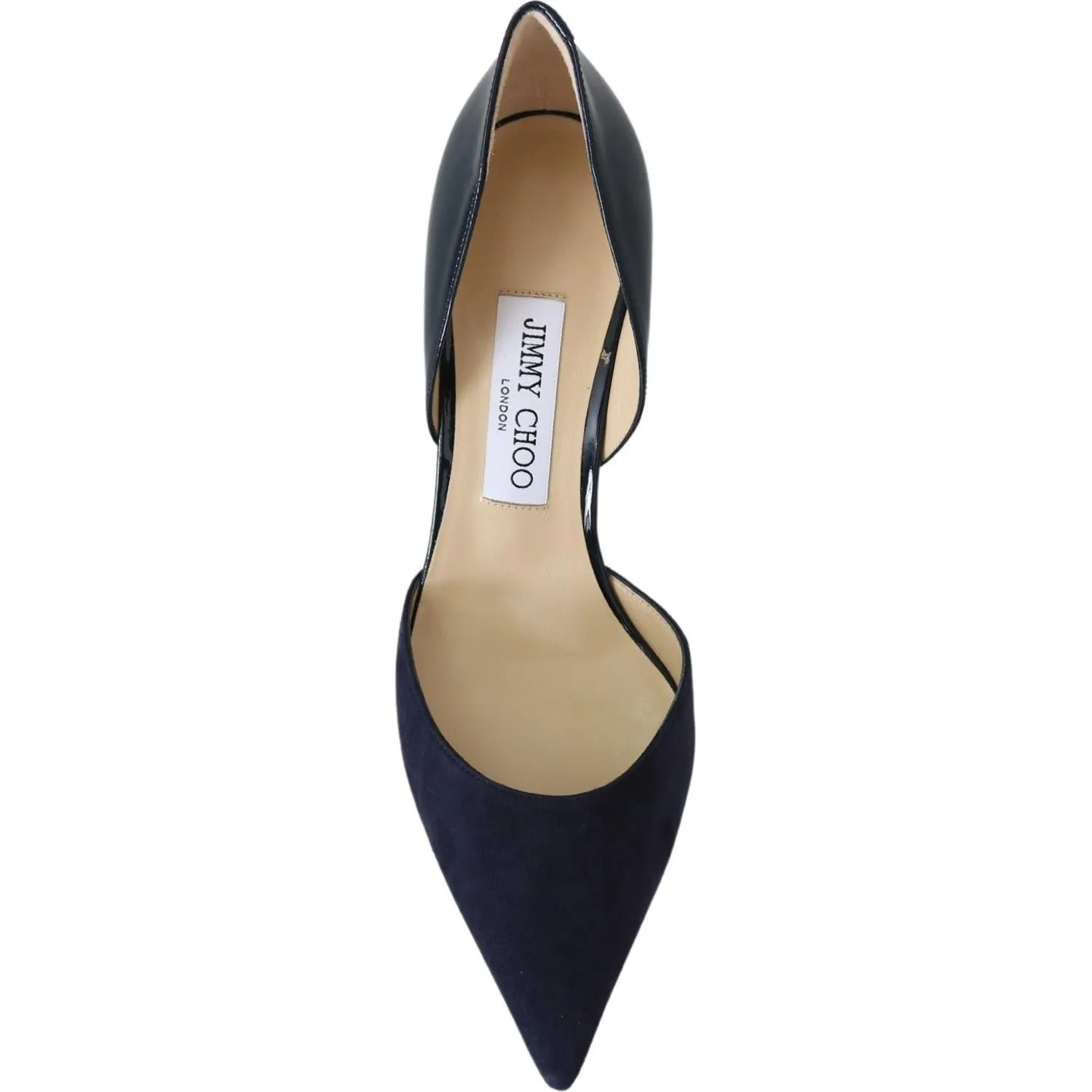 Jimmy Choo Elegant Navy Suede Pointed Toe Pumps