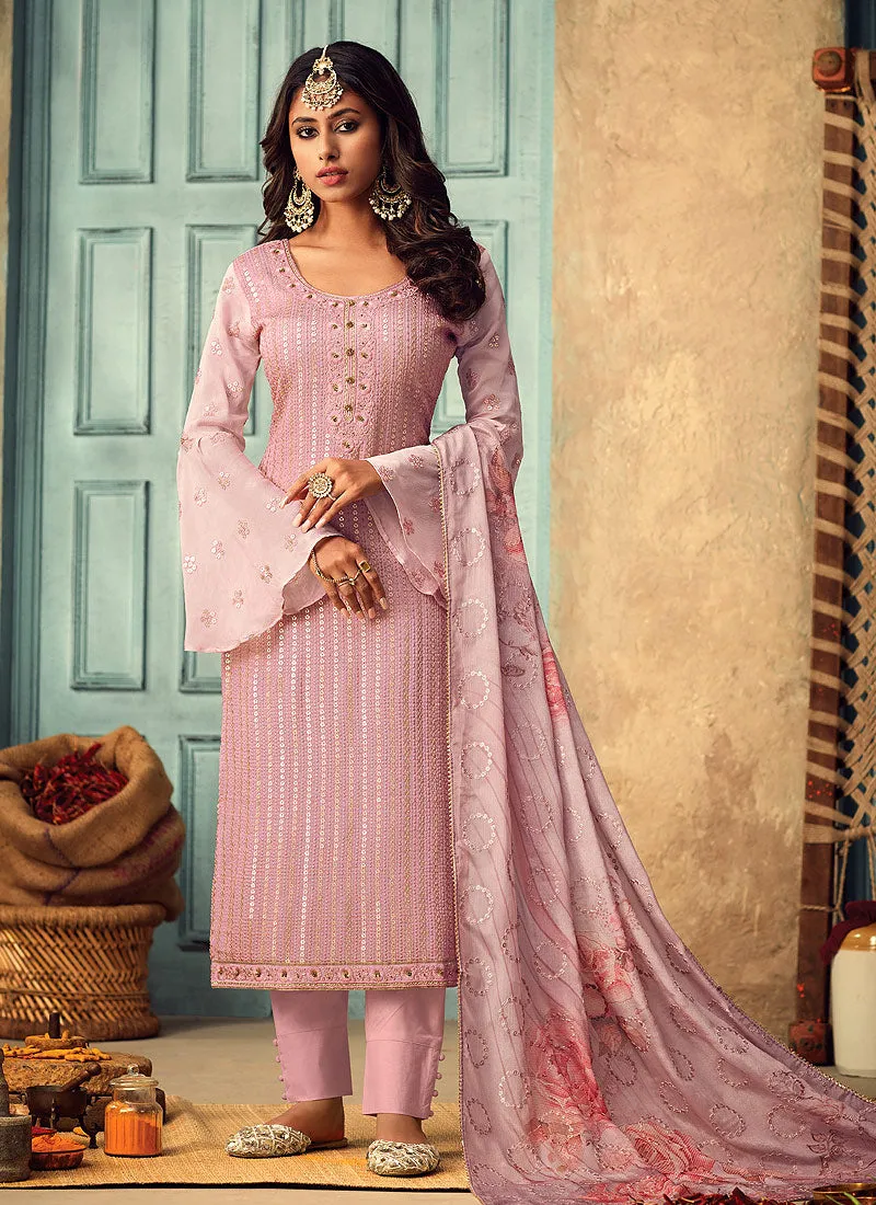 Light Pink Designer Pakistani Salwar Kameez