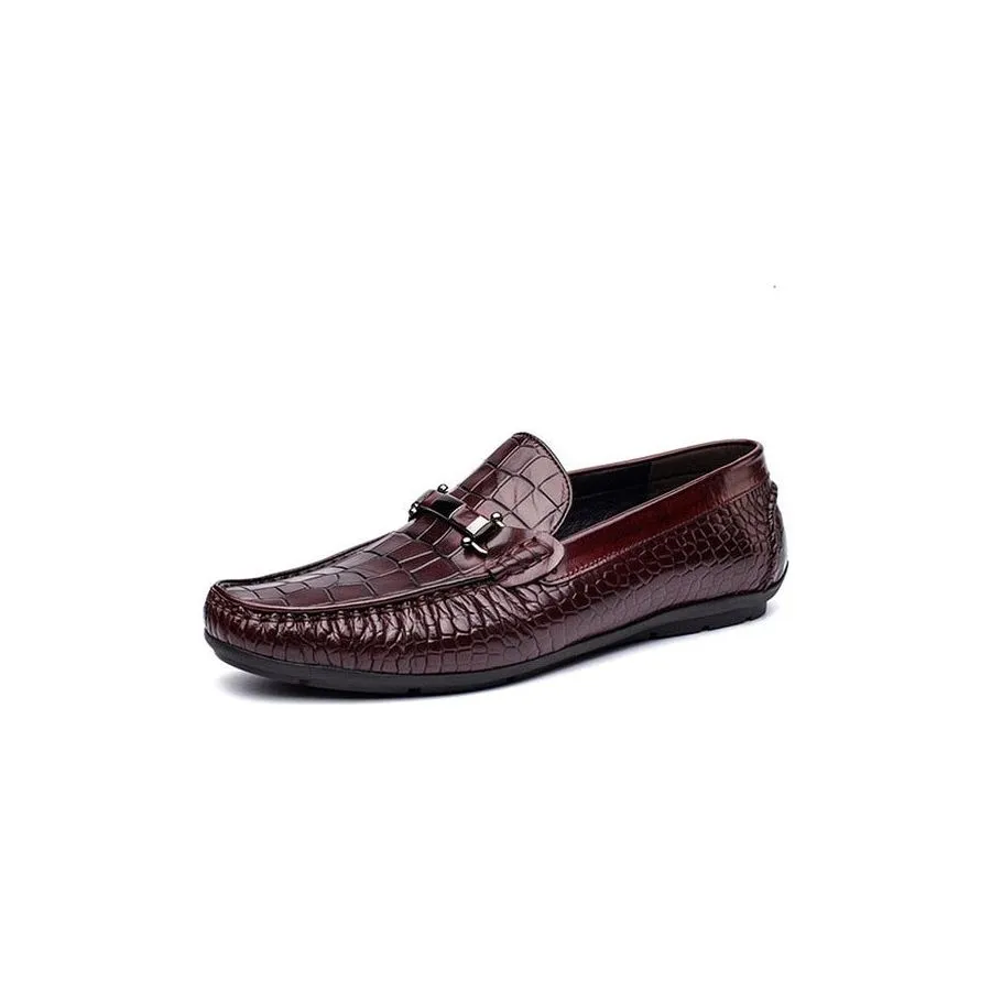 Luxury CrocLeather Alligator Pattern Oxford Loafers