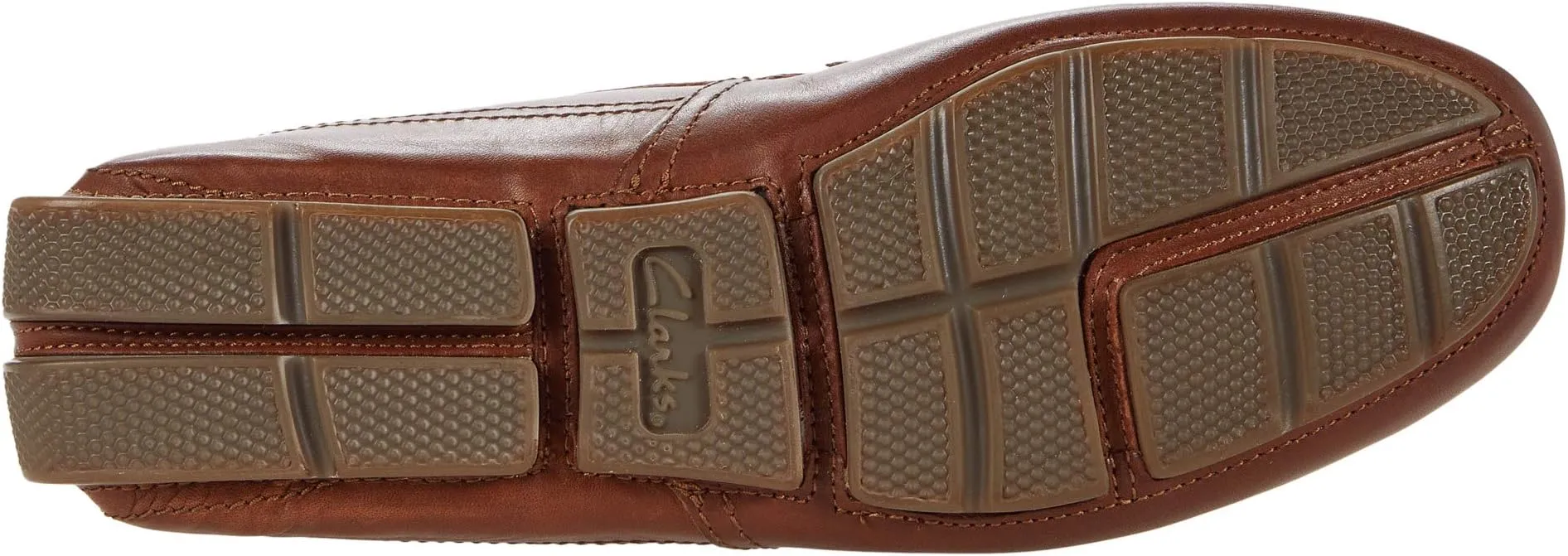 Markman Plain Clarks Loafers in Dark Tan Leather