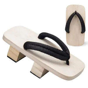 Men Two Teeth Geta Wooden Sandals 【Classic Black】