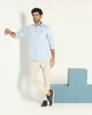 Must Haves Casual Blue Solid Shirt - Torch