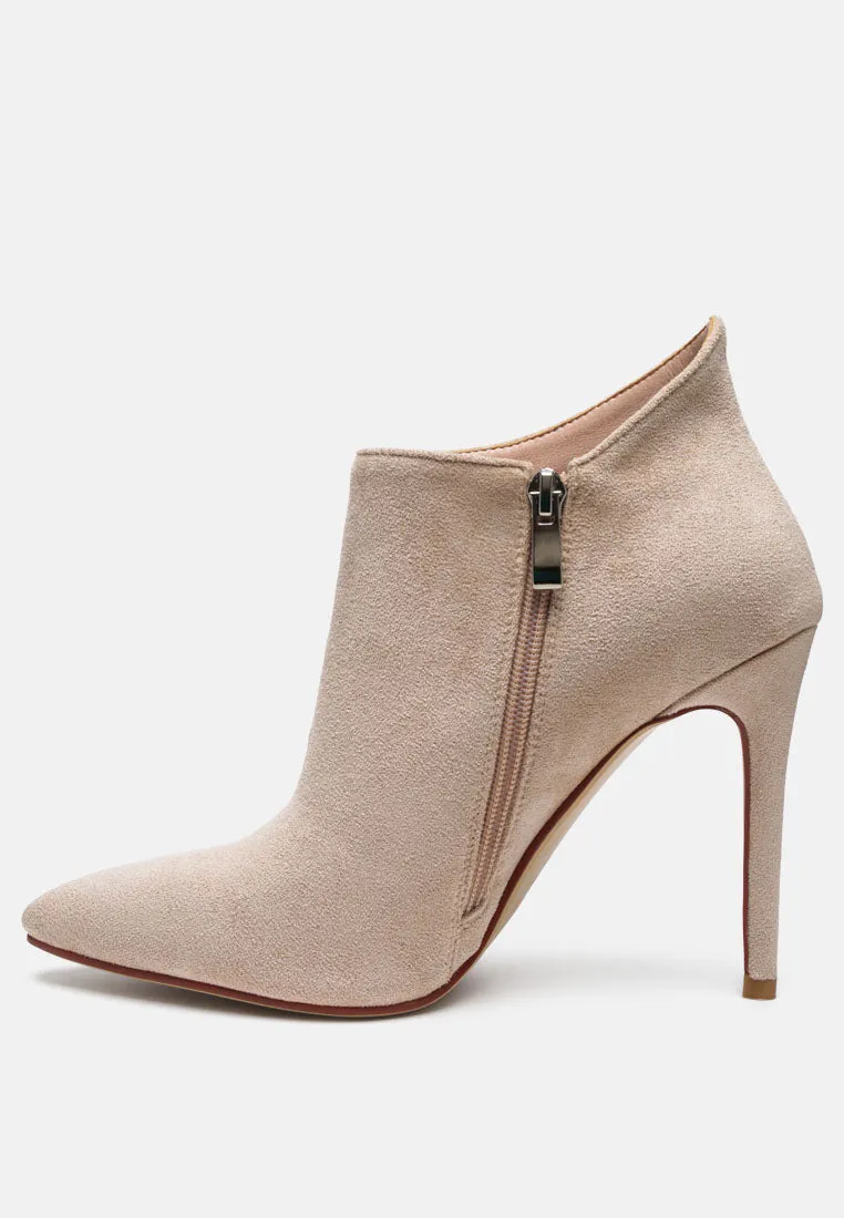 NYXA Stiletto Ankle Boot In Beige