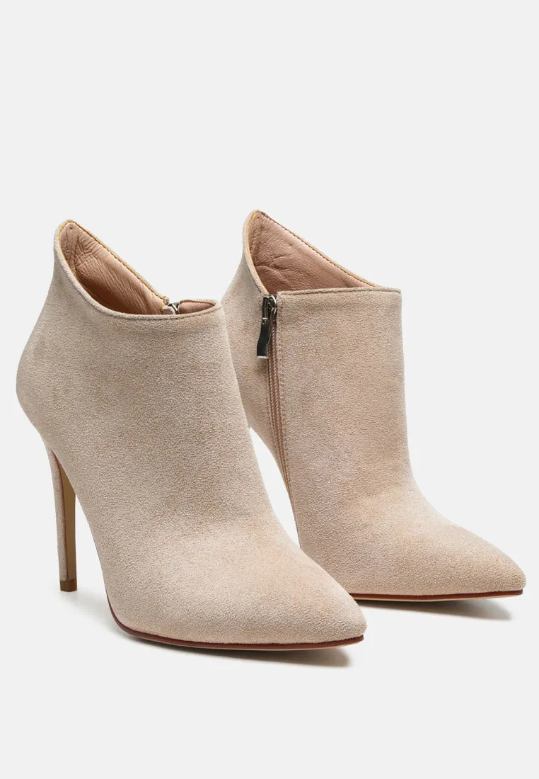 NYXA Stiletto Ankle Boot In Beige