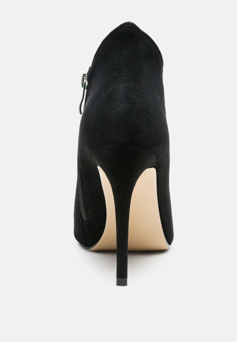 NYXA Stiletto Ankle Boot In Black