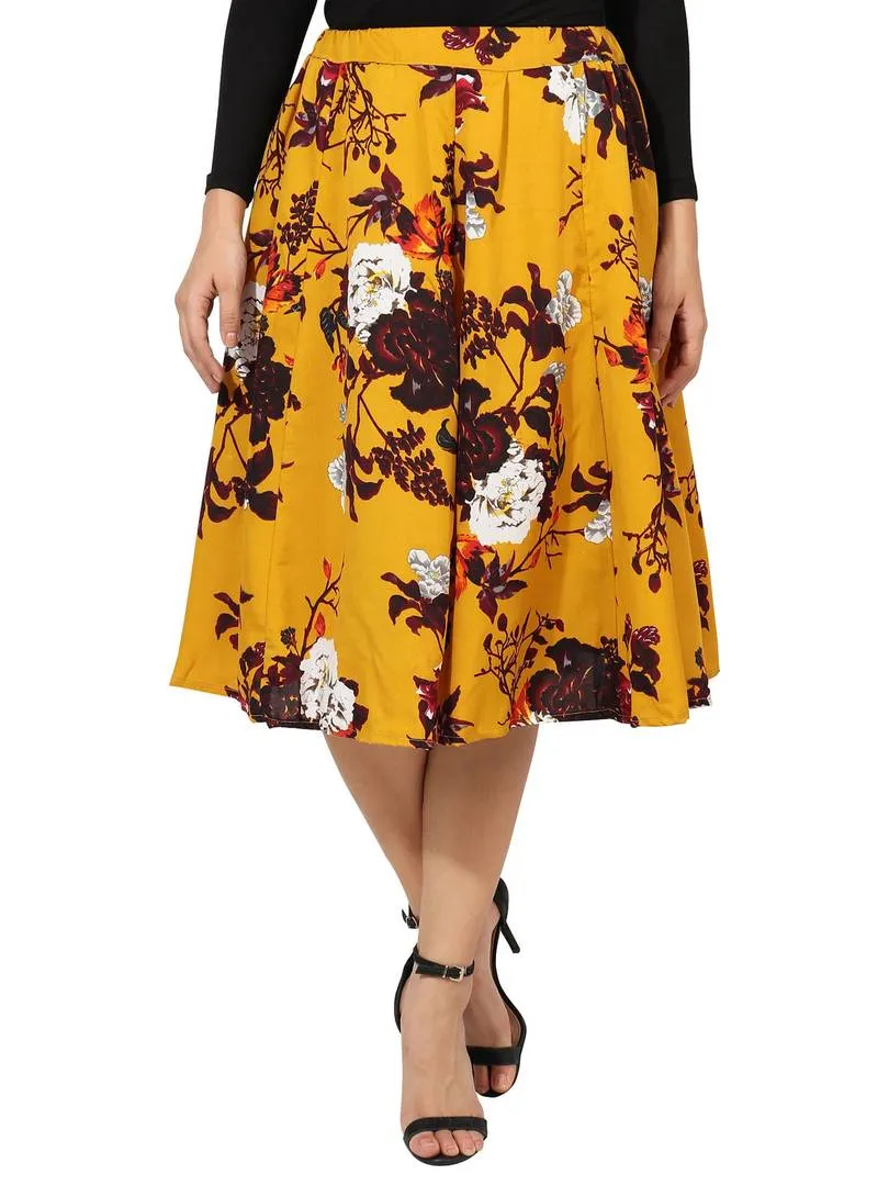 Printed Crepe Women Skirt