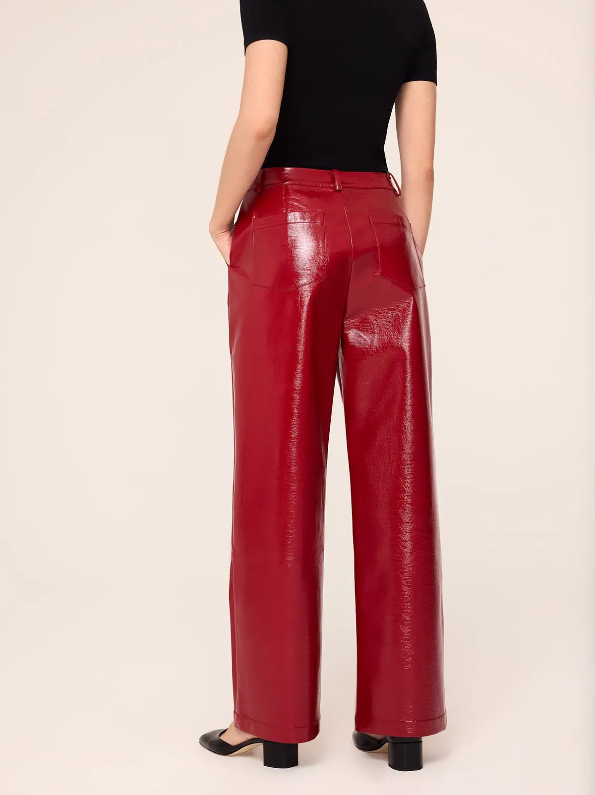 Remi Red Vinyl Trousers