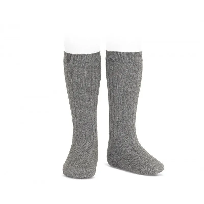 Ribbed Socks Dark Grey