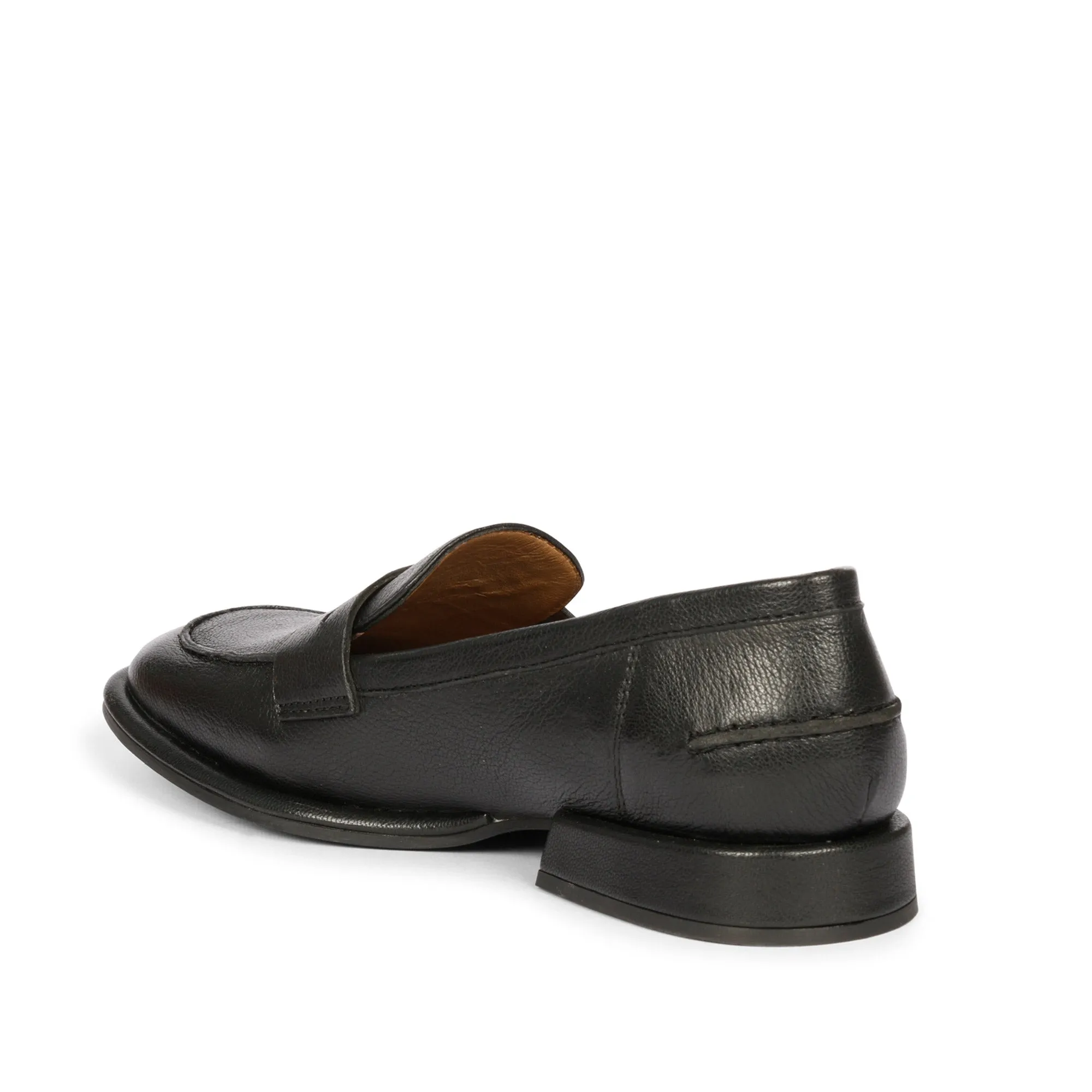 Saint Carla Black Leather Saddle Strap Moccasins