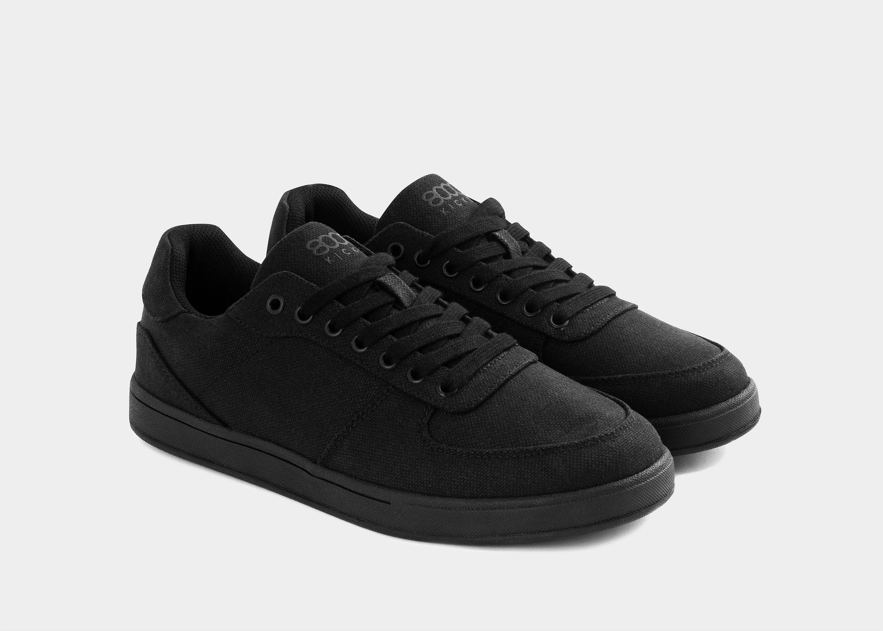 Seeker Men's Vegan Hemp Sneakers | Full Black