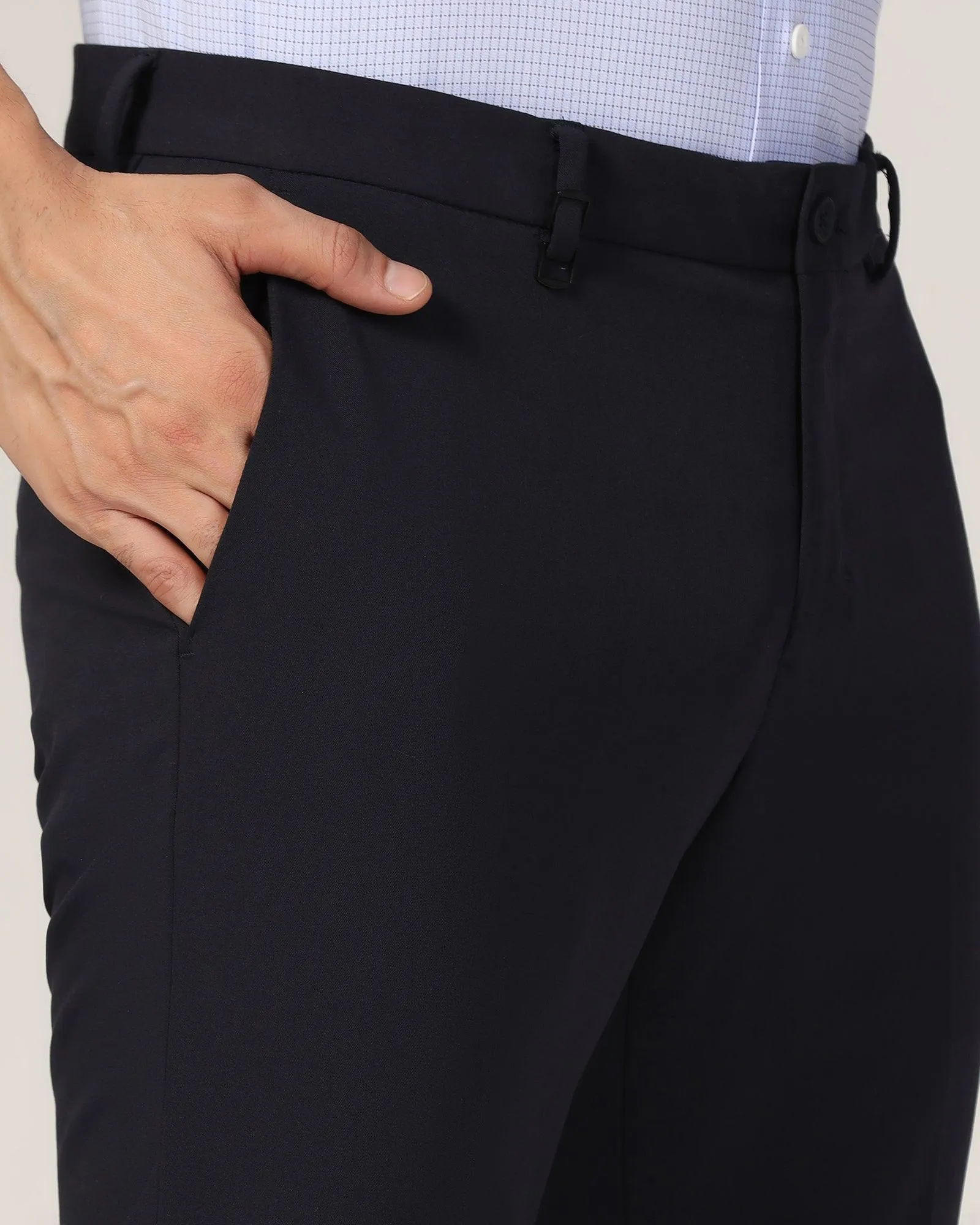 TechPro Slim Fit B-91 Formal Navy Solid Trouser - Sonet