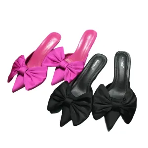 TEEK - Toe Bow Half Slippers Heels